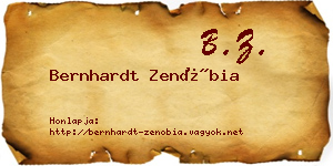 Bernhardt Zenóbia névjegykártya
